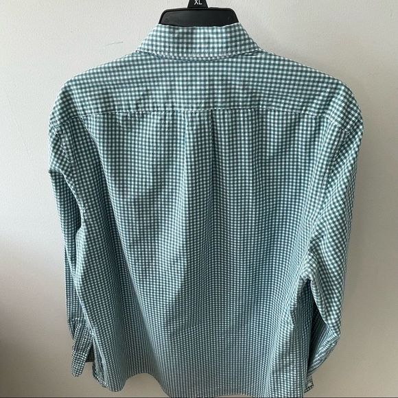 J Crew Size L Green plaid dress shirt Stretch classic fit Cotton and elastane - Picture 5 of 5